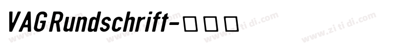 VAG Rundschrift字体转换